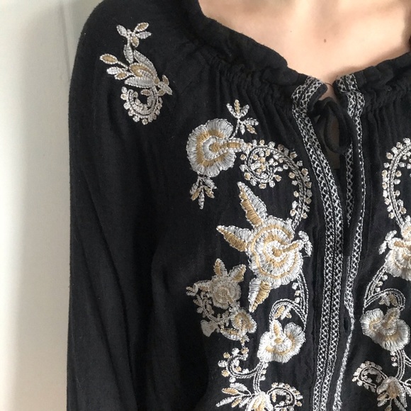 Free people long sleeve embroidered top - Picture 2 of 6